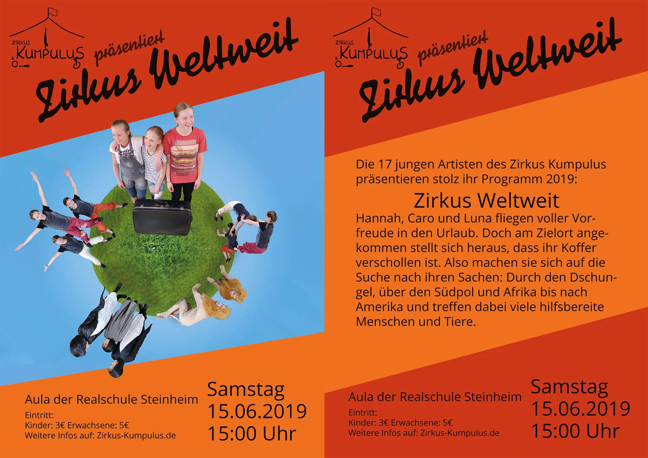 Plakat „Zirkus Weltweit", Vorderseite