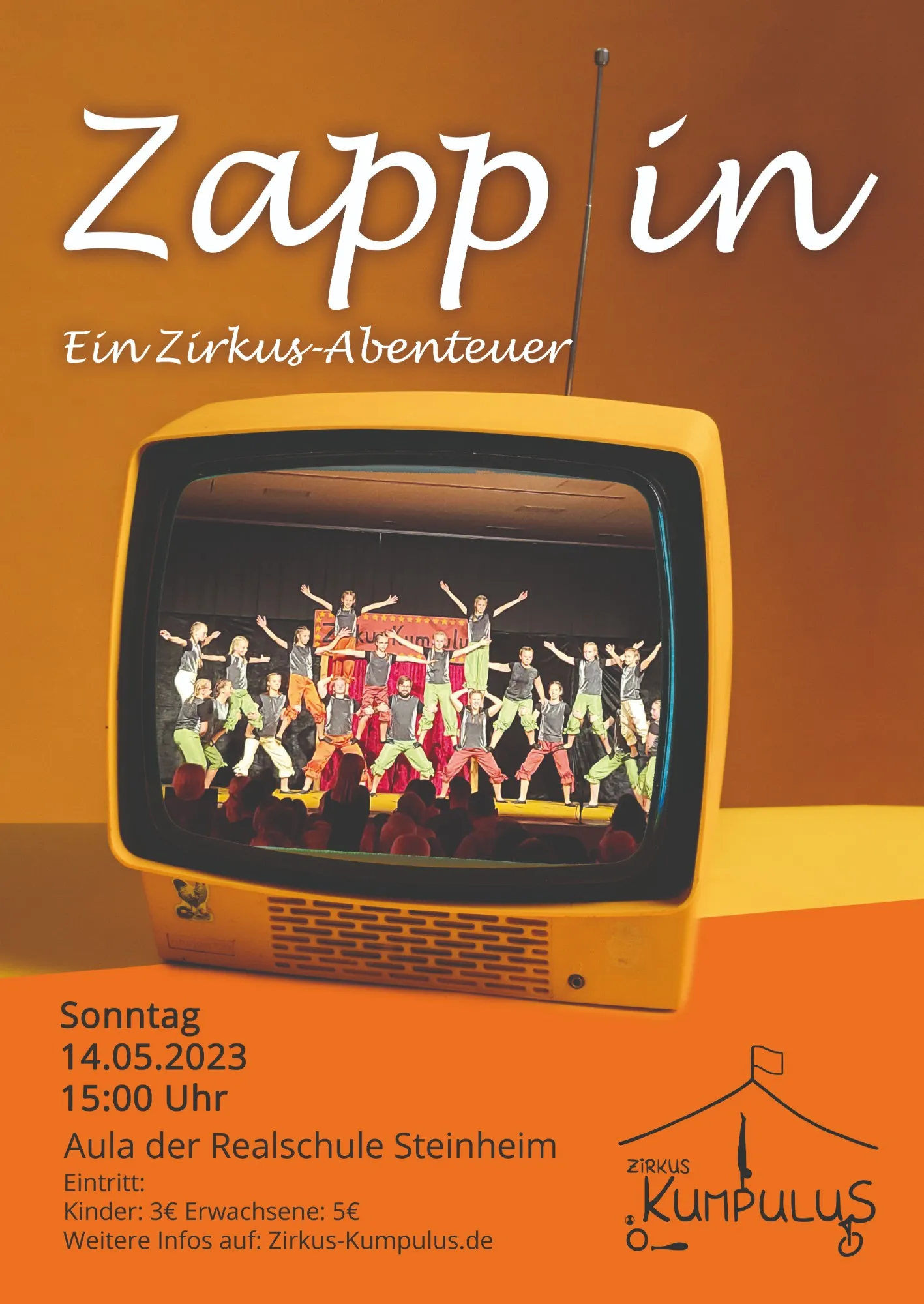 Plakat „Zapp in – Ein Zirkus-Abenteuer", Vorderseite